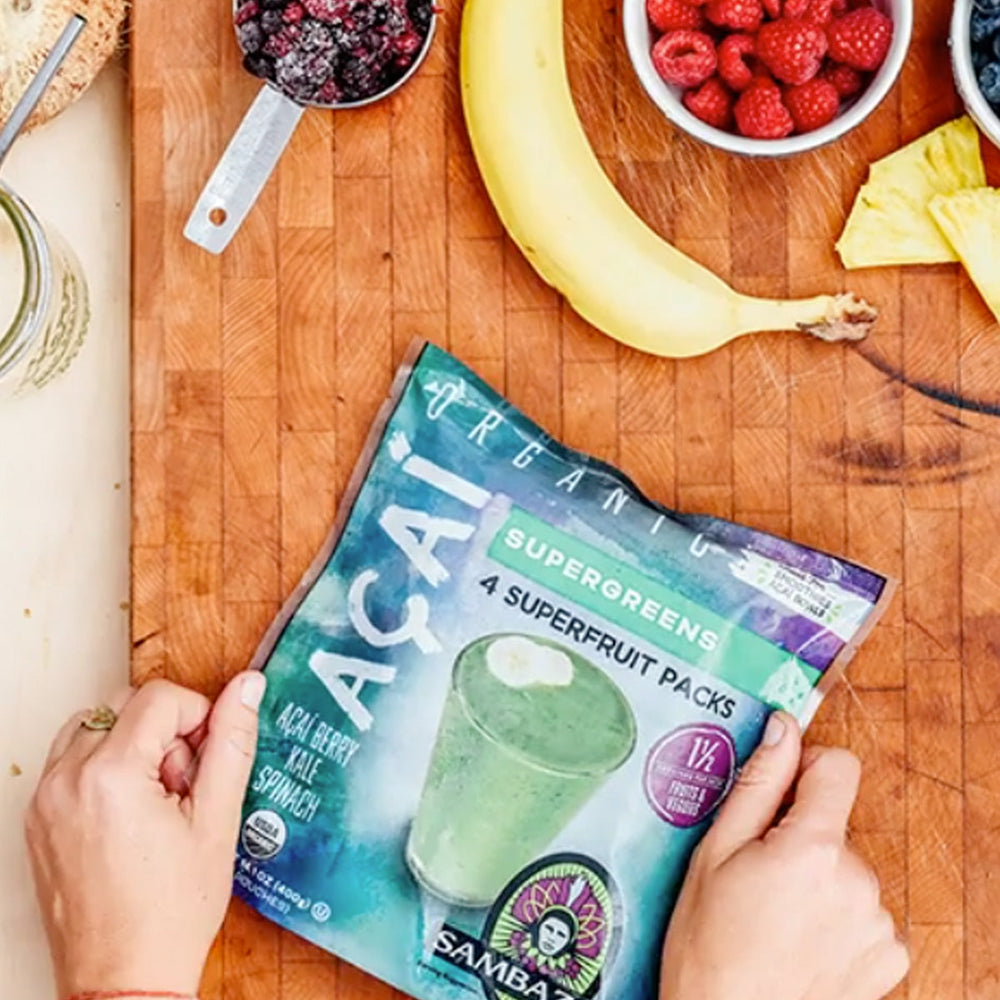 Acai Apple Juice Smoothie Recipe with Berries & Bananas | Sambazon